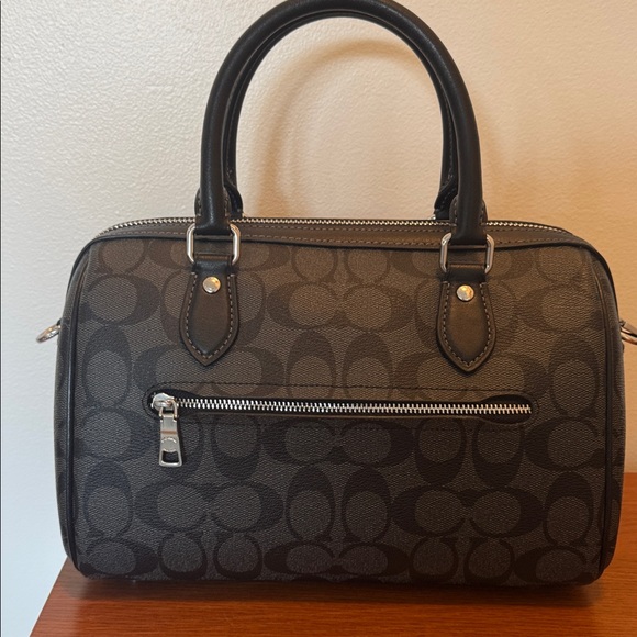 Coach Rowan Satchel Bag New Graphite - Picture 2 of 12